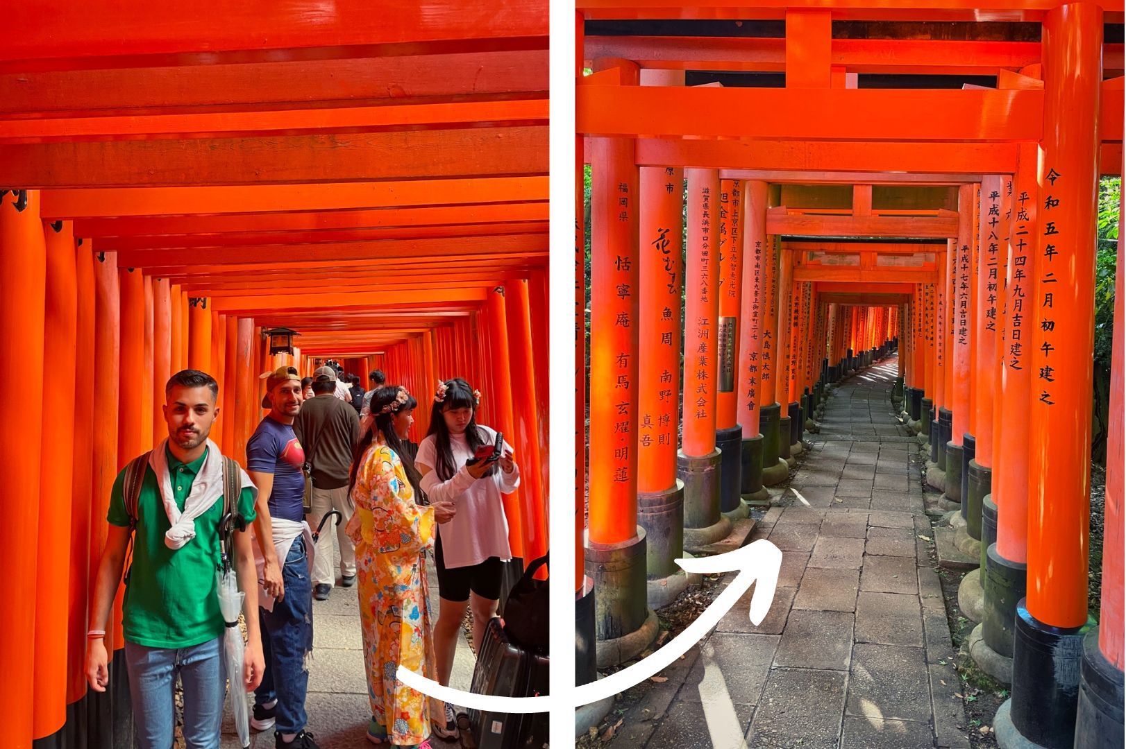 Sitio turístico antes y después Sitio turístico antes y después